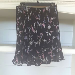 Sheer skirt with small flowers